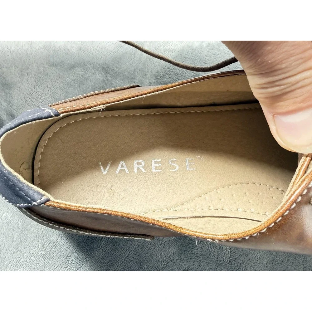Varese Nick Shoes Mens Size 12 Brown Oxford Casual Dress Lace Up Comfort Manmade